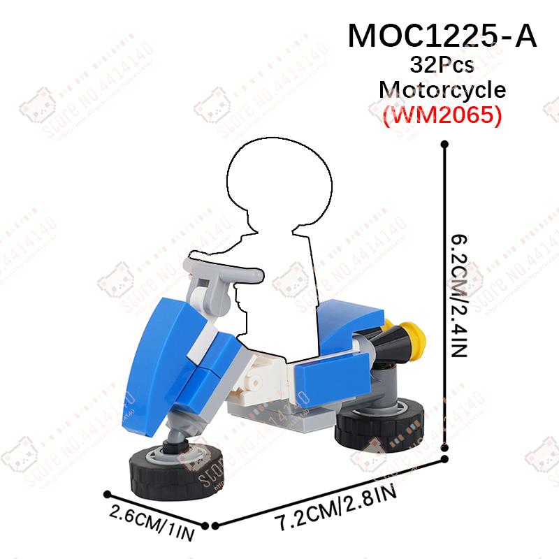 Creative Series Motorcycle Model MOC Building Blocks Game Anime Movie Series Action Figure Vehicle Assembly Bricks Toys For Kids