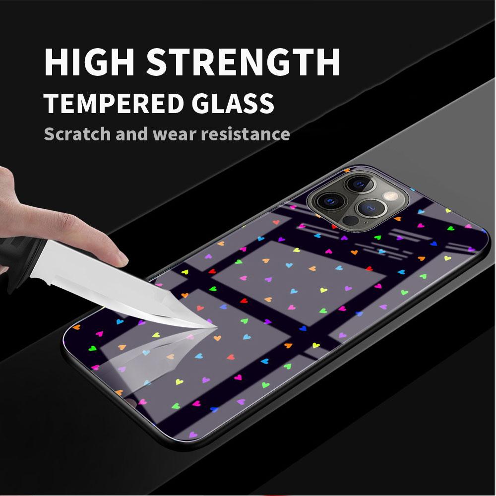Glass Case For Apple iPhone 14 13 Pro 11 12 7 8 Plus SE 2022 XR X XS Max 6 6S Tempered Phone Cover LOVE Heart