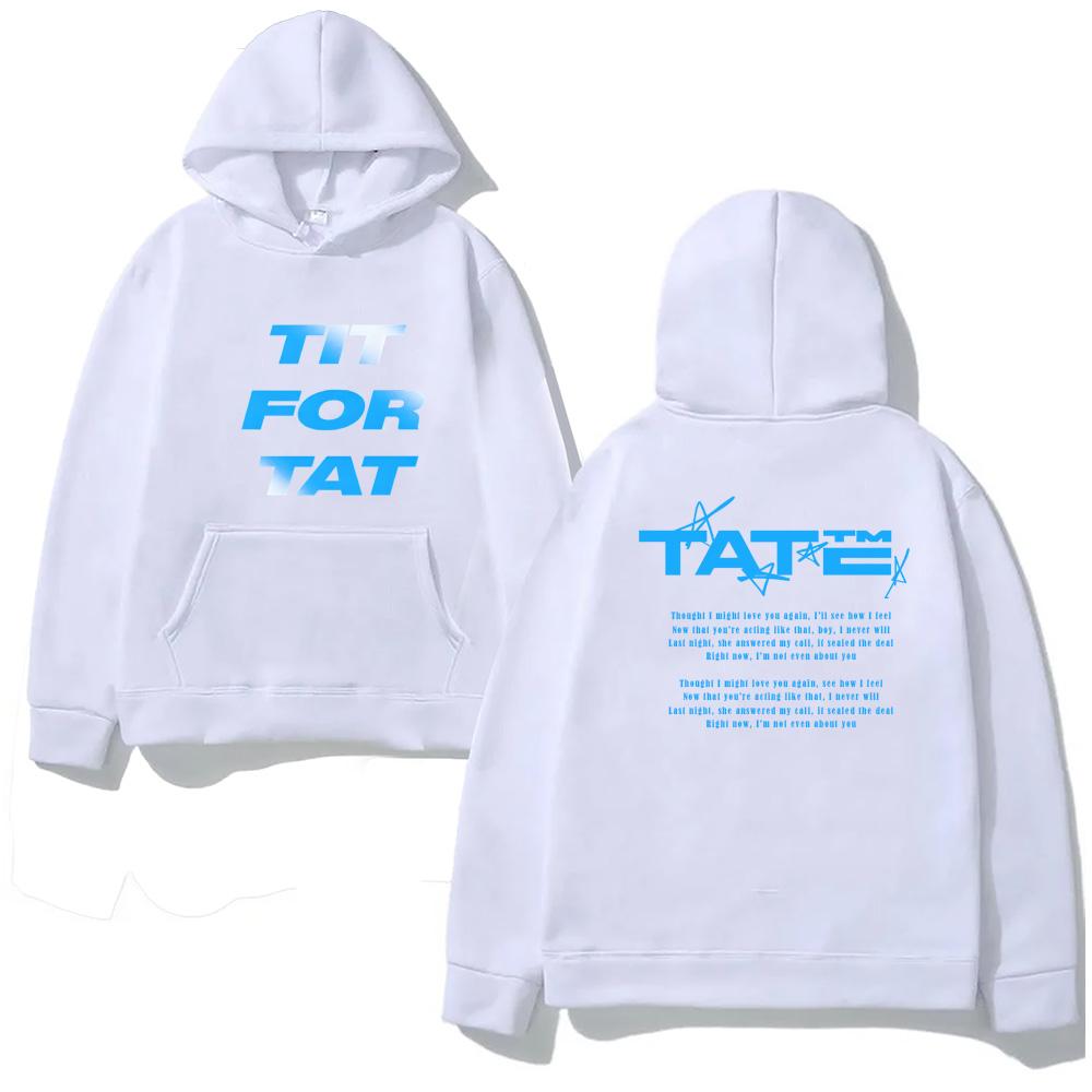Tate McRae TITFORTAT NEUES Album Hoodie für Herbst/Winter 2025 Neue Grunge Sweatshirts Punk Langarm Kleidung Kapuzenpullover