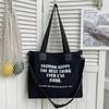 Simple canvas large-capacity bag women's summer new shoulder fashion letter tote bag messenger bag bag