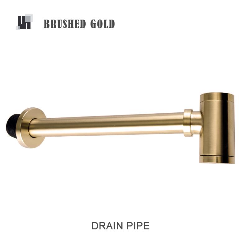 Badezimmer Siphon Spülbecken Abflussrohr Messing Geruchsverschluss Abfallflasche Trap Schwarz Gebürstet Gold Chrom Pop-Up Abflussstopfen Roségold