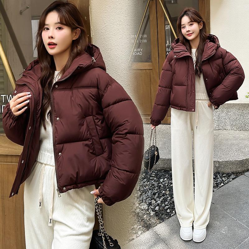 Winter new down cotton-padded clothes women's loose hooded short cotton-padded clothes cotton-padded jackets thickened bread clothes