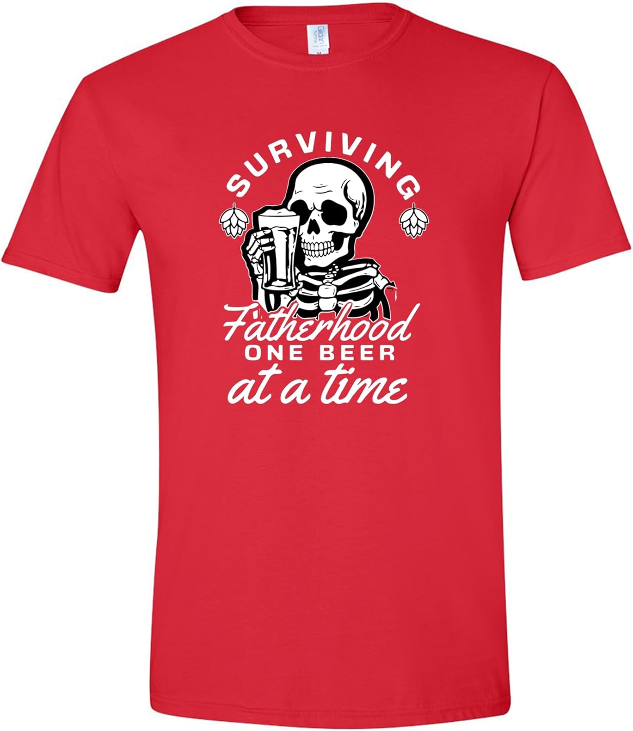 Surviving Fatherhood One Beer at a Time Funny Fathers Day Shirt Adult Graphic Tee S разноцветный