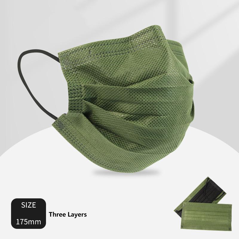 50 stk 3/4 lags maske ansiktsmasker smelteblåst stoff engangs sikkerhet støvbeskyttende masker voksne ikke-vevd øreløkke masque