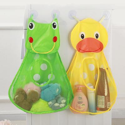 Baby Bath Toys Cute Duck Mesh Net Toy Storage Bag Strong With Suction Cups Bath Game Bag Bathroom Organizer Water Toys For Kids