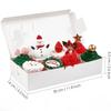 WTEMPO 15 STÜCKE Weiße Schokolade Erdbeere Cookie Verpackung Boxen Transparent Fenster Flip Kuchen Boxen Hochzeit Festival Party Backen Dessert Boxen
