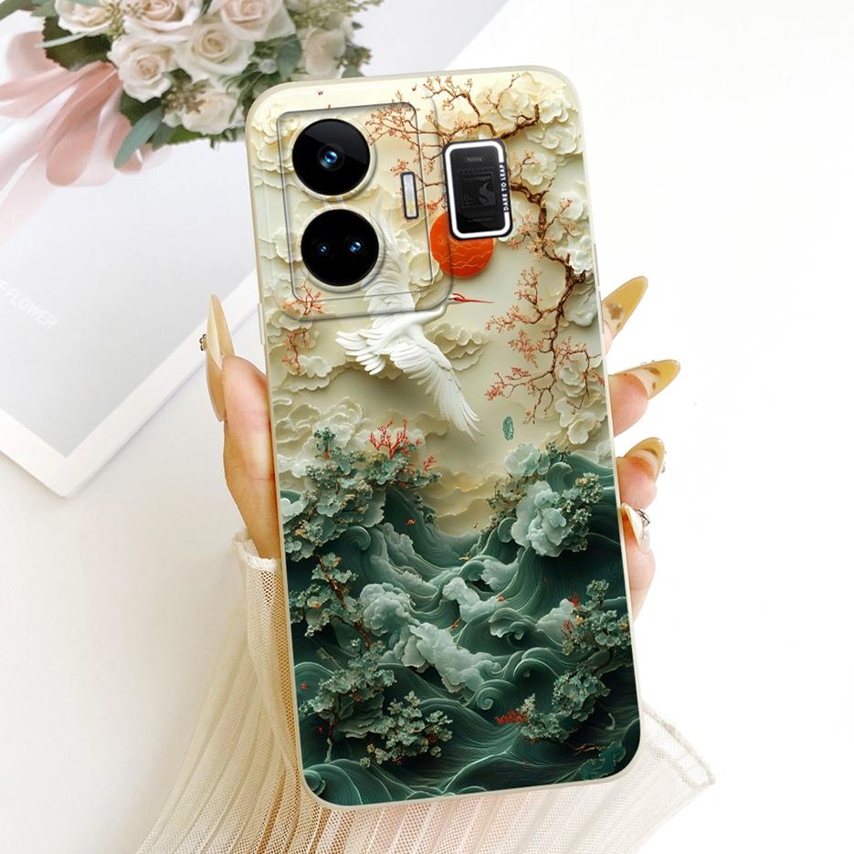 For Realme GT Neo 5 Case RealmeGT3 RMX3709 Cool Owl Dragon Painted Cover Soft Silicone Case For Realme GT 3 GT3 GTNeo5 240W Bags