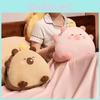 Rice Cartoon Ball 3 In 1 Capybara Pillow Air Conditioning Blanket Nap Toy Plush
