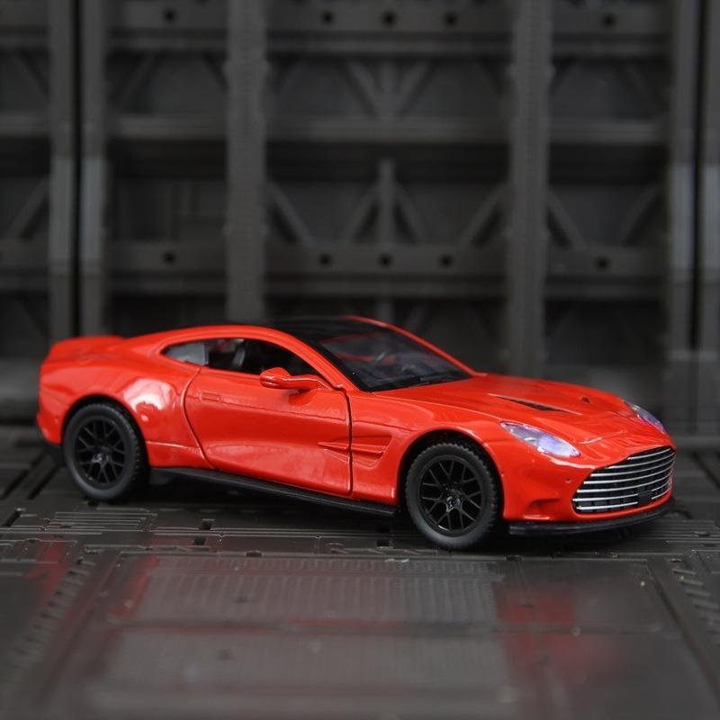 AAZY1 1:34 Vanquish 2025 Alloy Supercar Model Has Sound and Lighting Functions Two Doors On Both Sides That Can Be Opened