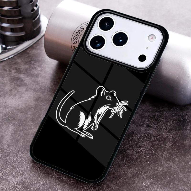 Mouse Rat Print Phone Case for iPhone 17 16 15 Pro Max Air 14 13 12 11 Plus Shockproof Capa Cover