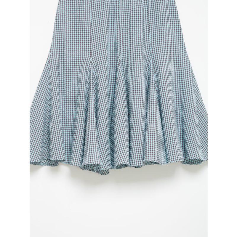 European & American Style Plaid Midi Skirt with Wide Hem - Retro 2026 Collection 4661407