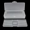 Double-layer Art Tool Empty Storage Box Rectangle Tweezers Clippers Pens Polishing Buffer Files Plastic Container