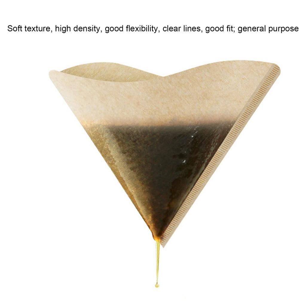 V60 Paper Coffee Filters, 100 Sheets, Disposable Coffee Drip Paper, Natural Wood Pulp Coffee Strainer Paper, for 2-4 Cups [V]