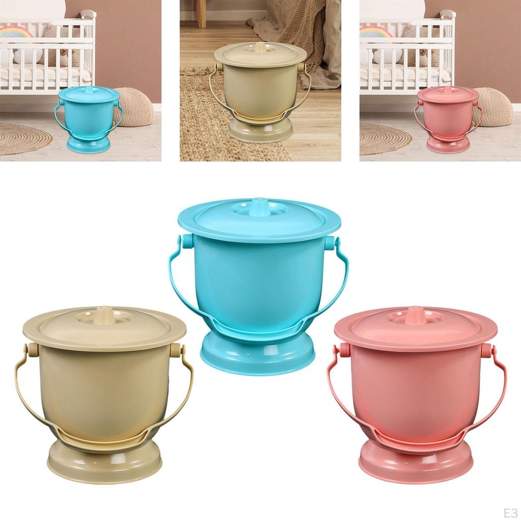 Bedside Urinal Potty Pot Household Portable Toilet, Spittoon with Lid for Adults