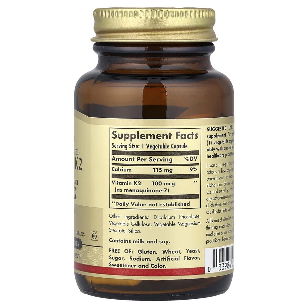 Naturligt vitamin K2, Veggie-kapslar 50