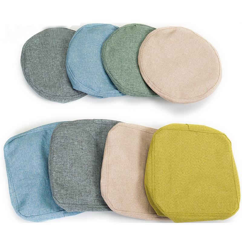 1Pc Elastic Ottoman Cover Solid Color Fabric Stool Covers Square Footrest Covers All-Inclusive Anti Slip Footstool Slipcovers