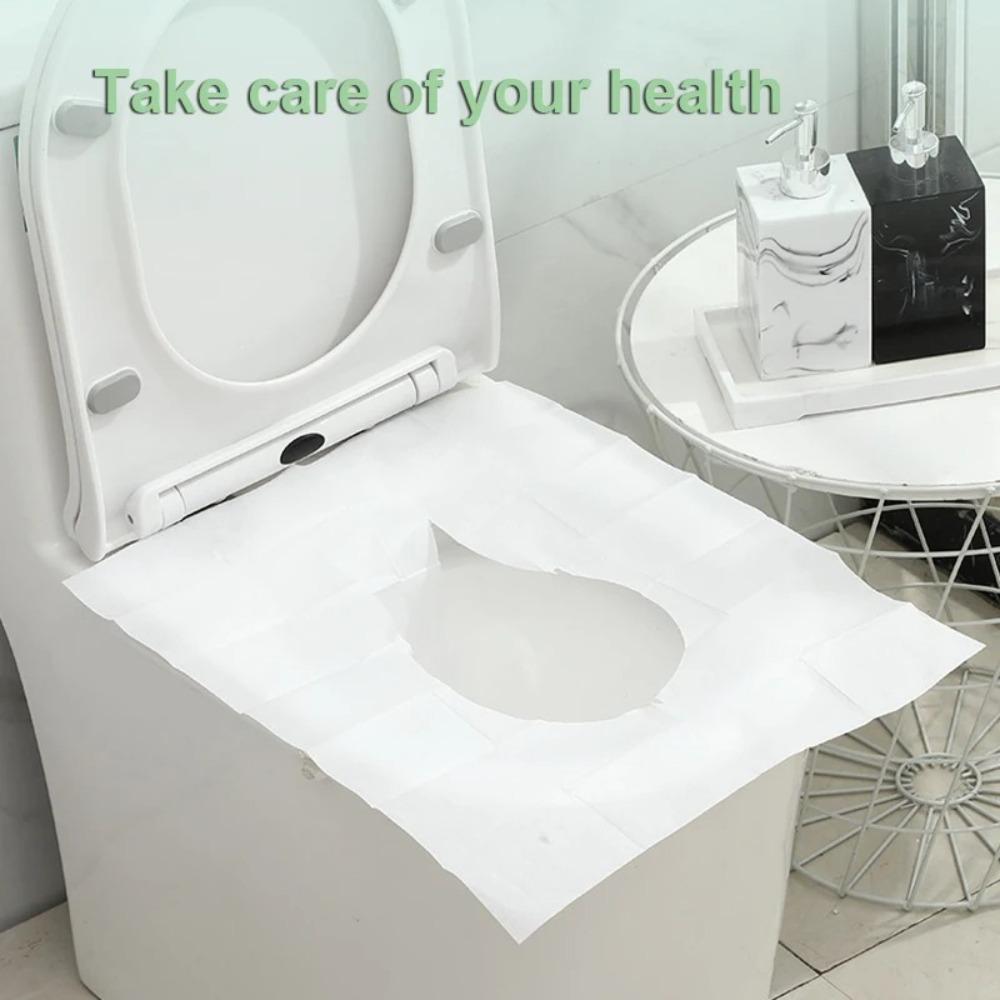 10pcs Water-soluble Toilet Seat Cover Paper Closestool Mat Gifts Disposable Toilet Mat
