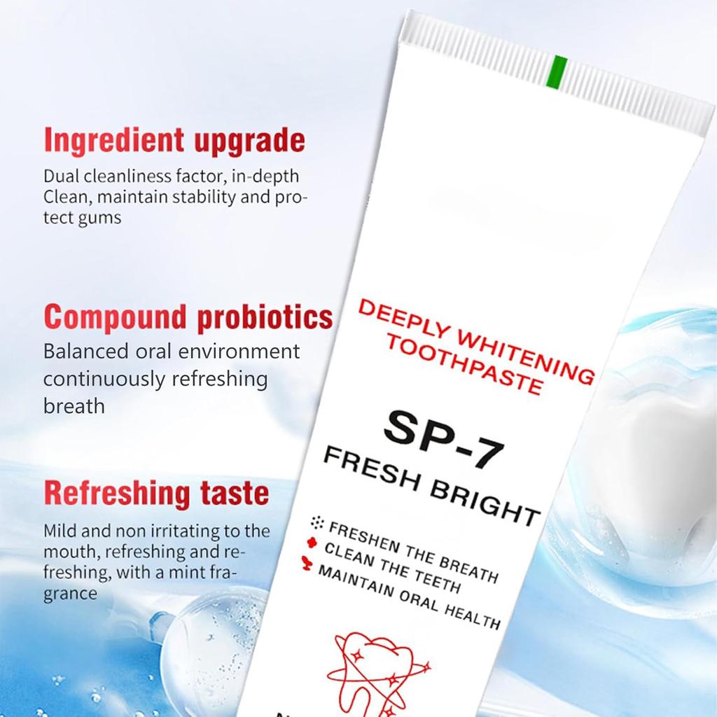 Pasta do zębów Sp7 Probiotic Whitening, Pasta do zębów Sp-7 Ultra Whitening, Pasta do zębów Sp 7, Pasta do zębów do usuwania plam i wybielania, Głębokie czyszczenie