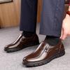 Men's Genuine Leather Soft Sole Dad Shoes - Premium Cowhide Business Casual for Middle-Aged and Elderly