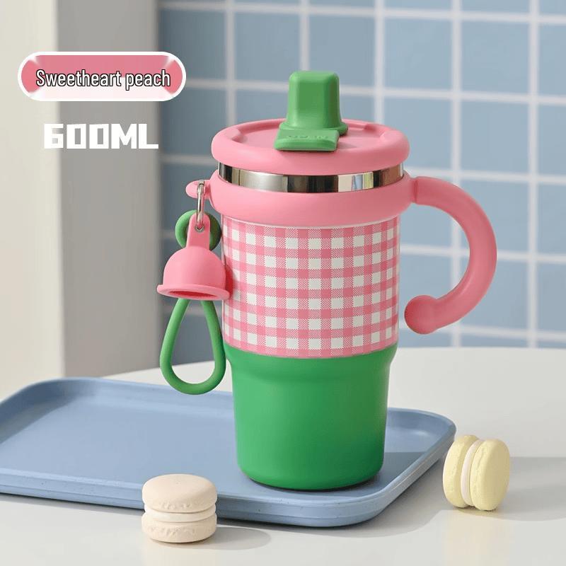 OLOEY Ceramic Lined Dual-Drink Kids Straw Water Bottle