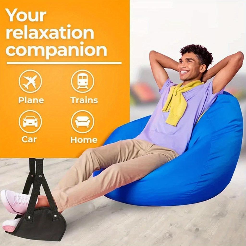 Adjustable Travel Foot Hammock - Airplane Foot Rest Hammock for Comfort  Hammock for Flights, Lightweight Travel Access KTY