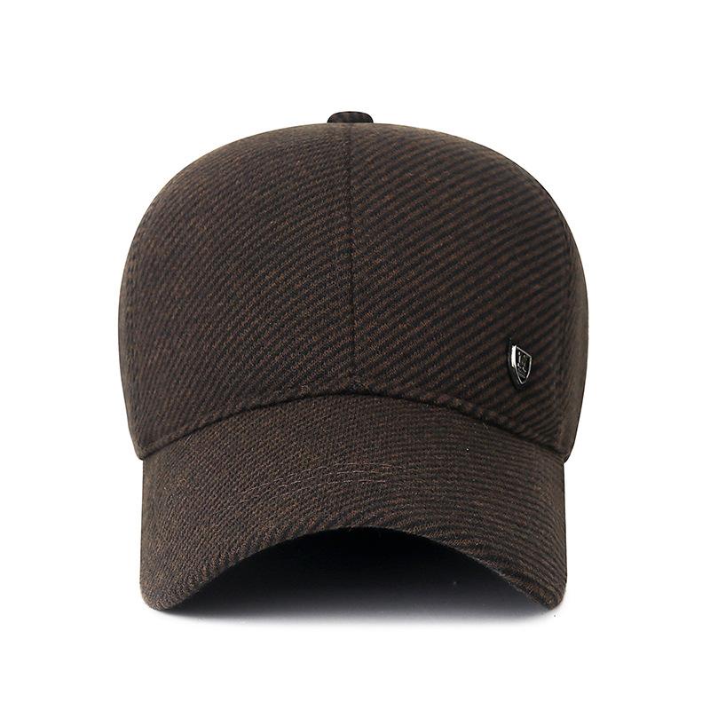 Herrenhut Winter Ohrenschutz Baseballkappe Warme Mütze Outdoor Mittelalterliche und Ältere Radfahren Dicke Baumwollmütze