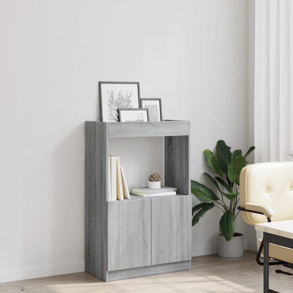 Highboard Gray Sonoma Oak 63 x 33 x 100 cm Particleboard