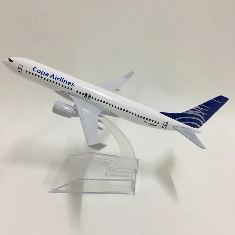 16 см Металлическая литая модель самолета Boeing B737-800 авиакомпании Copa Airlines, Модель самолета Copa Air B737, Игрушка для подарка, Коллекционирование