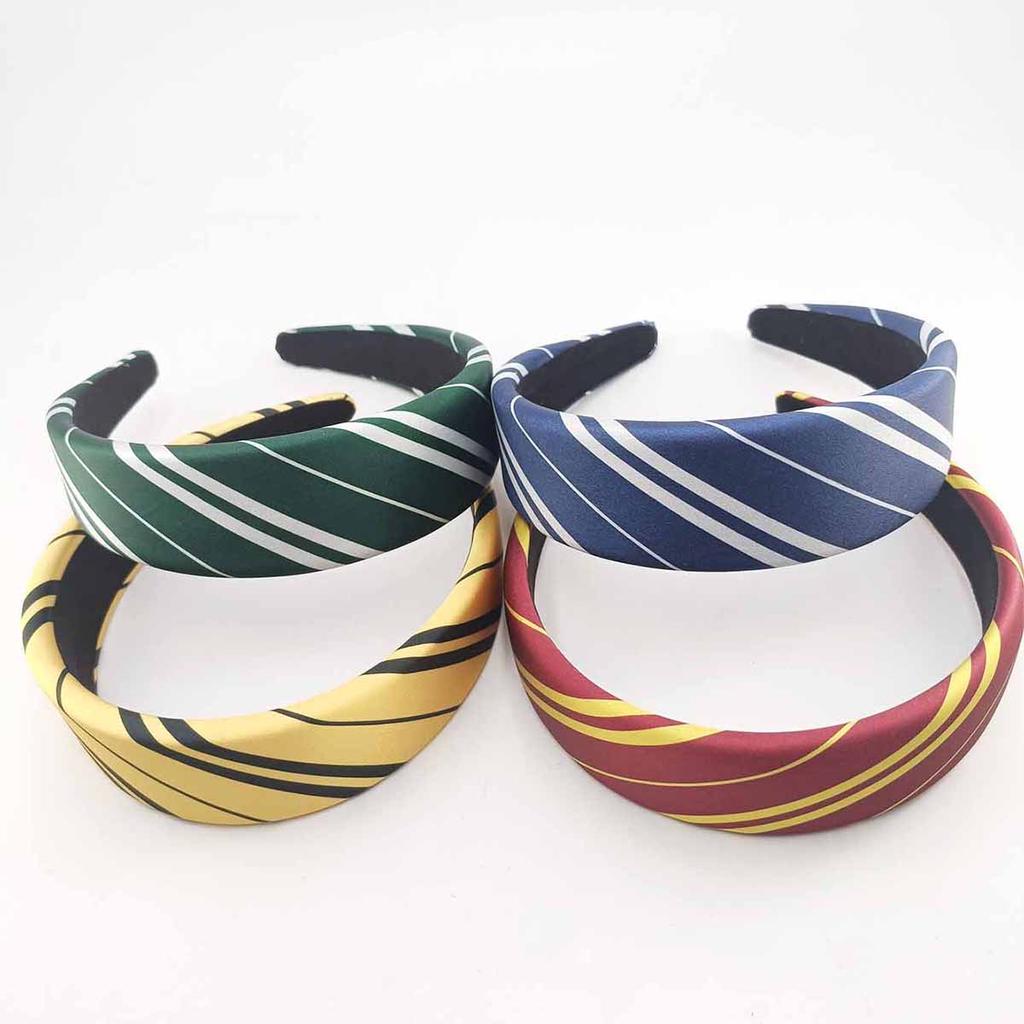 1/4 BUC Costum Vrăjitor Colegiul Magic Slytherin Stil Cosplay Vintage Cerc de Păr Bentiță de Mătase cu Dungi pentru Fete Accesorii