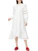 Snidel Punched Lace Big Collar Dress SWFO221058 White F Women's