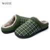 Fashion Lazy Cotton Slippers Men Winter Outdoor Men Shoes Keep Warm Cold-Proof Casual Shoes Men Plush Warm Man Footwear Big Size 4950
