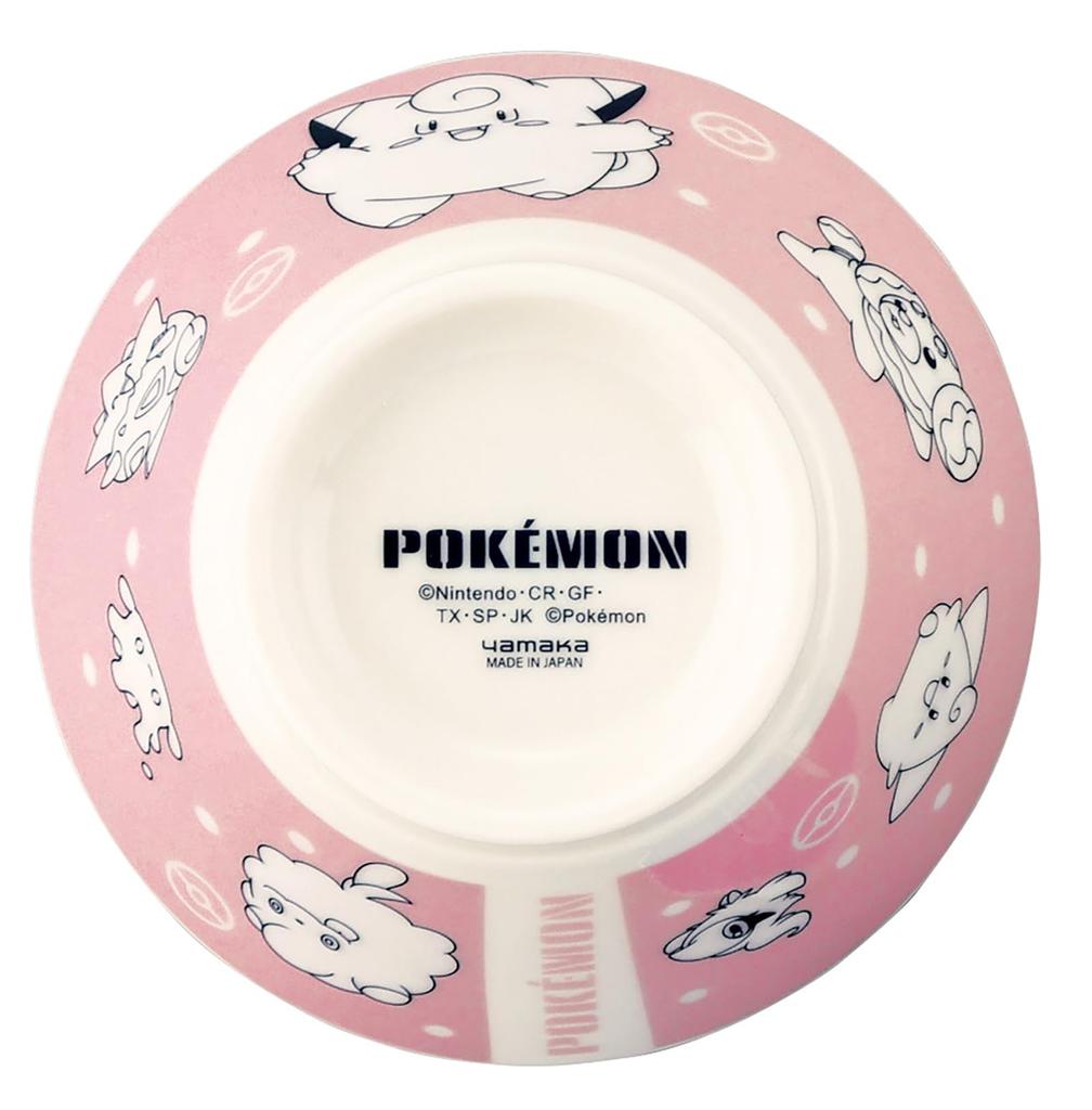 Yamaka Shoten Rice 12 X Fairy Type Series "Pokémon" Bowl, Approx. 7cm, 360ml, Style, Pokémon Merchandise, Tableware, 3, Pink, PM271-351