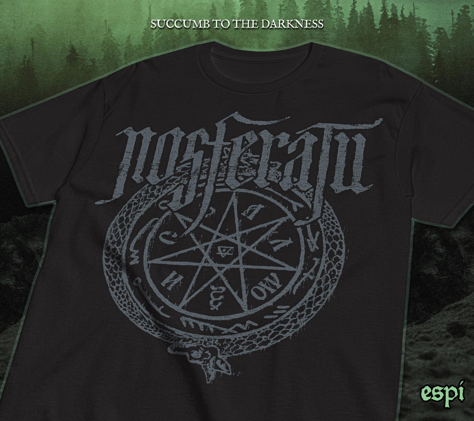 Nosferatu T shirt Count Orlok Sigil - Unique Horror Movie Clothing XL