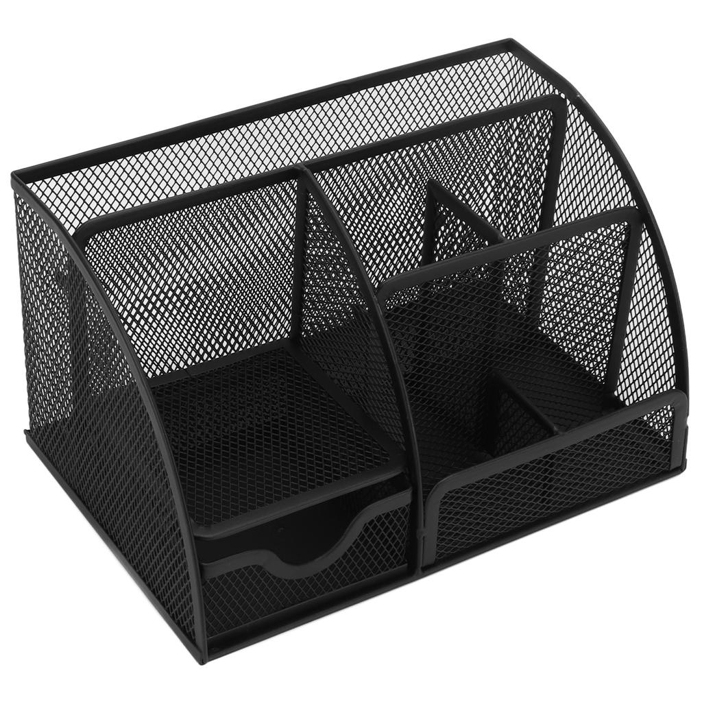 Small Desk Organizer Simple Design Multifunction Sturdy Durable Rustproof Metal Pen Organizer for