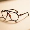 European and American fashion flat glasses travel shopping travel decorative glasses retro double beam frame sunglasses versatile trendy