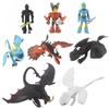 8Pcs How To Train Your Dragon Cute Chibi Toothless & Light Fury Figurine Set Desktop Car Decoration Toy for Girls Boys