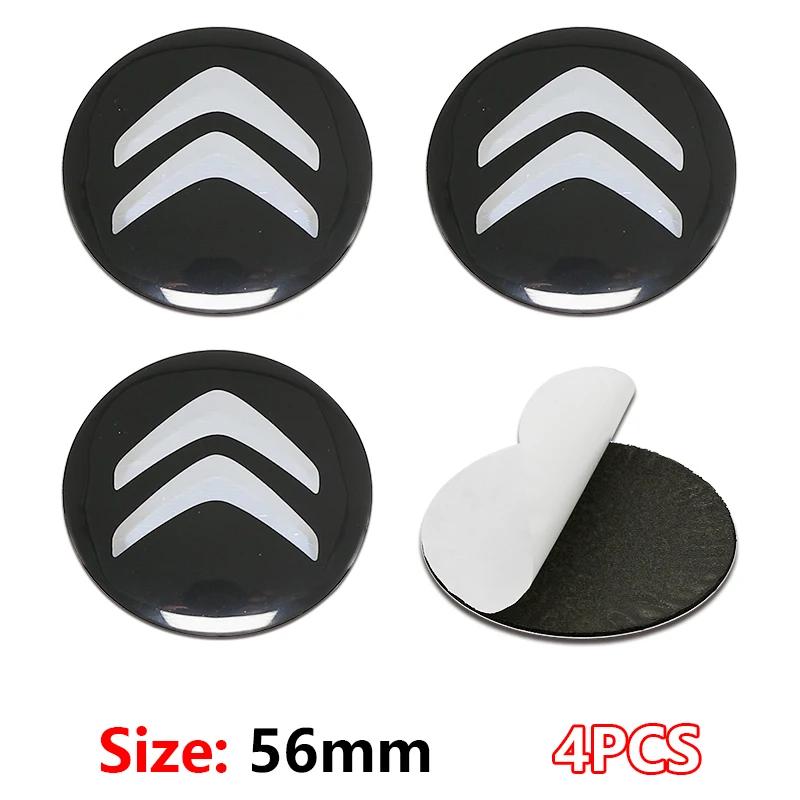4 pezzi 3D 56mm 60mm Coprimozzo Centrale per Ruota Auto Copribadge Adesivo Per Citroen C4 Picasso Xsara C5 Aircross Cactus C1 C2 C3 C6 C8