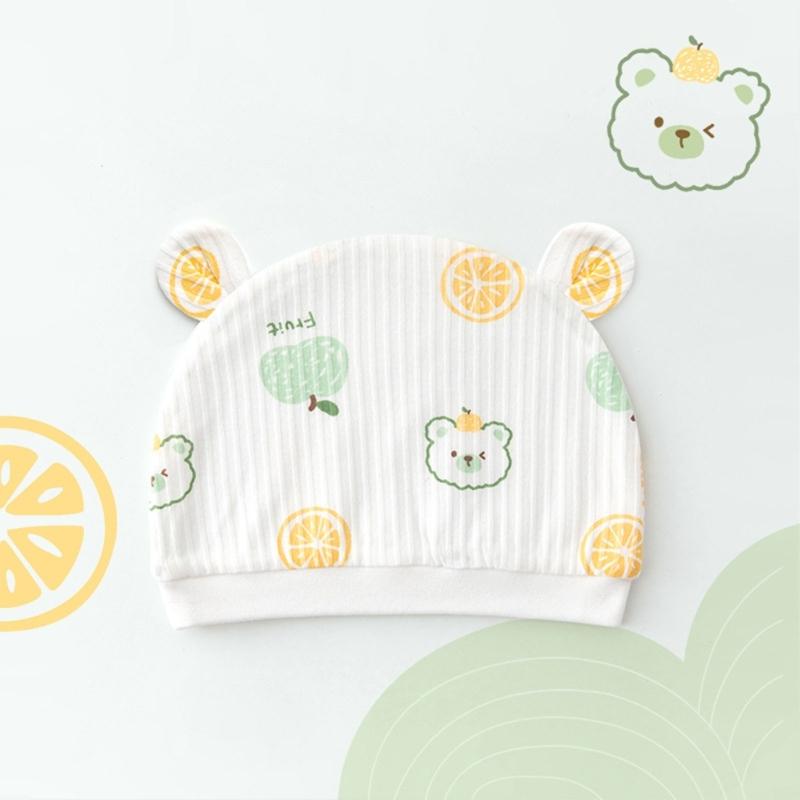 Stylish Infant Beanie Cap 0-1 Month Boys Girls Warm Bonnet Soft Breathable Baby Hat Newborn Fetal Cap for Indoor Outdoor