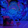 Neon Abstract Wall Tapestry Psychedelic Art Print Black Light Decor For Bedroom Living Room Sci Fi Theme Home Interior Hanging