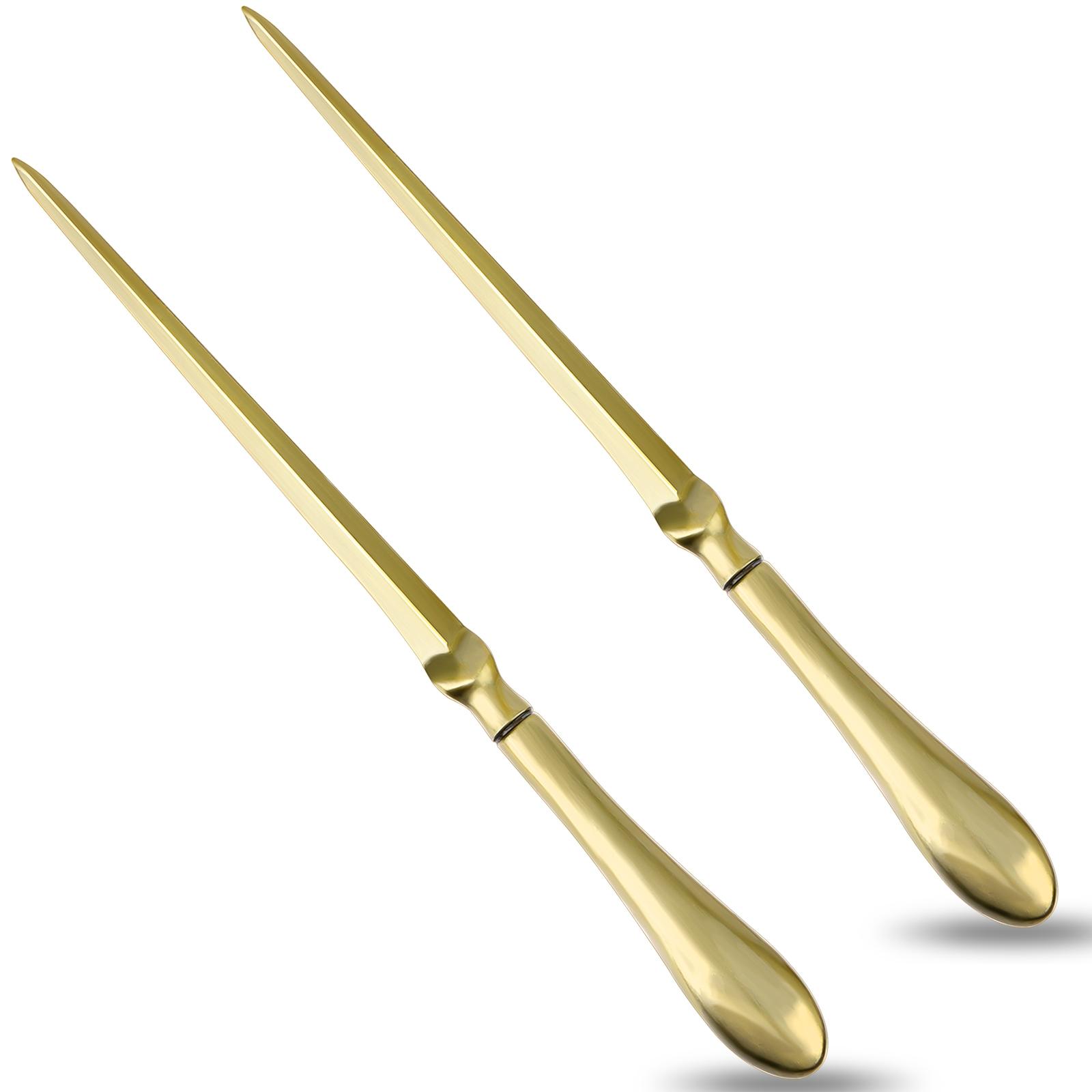 

2 шт. Золотий відкривач для листів, ніж для відкривання конвертів Металевий ніж для відкриття листів золотий