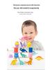 Children's Wooden Dinosaur Balance Beam Stacking Game for Early Education and Concentration Training