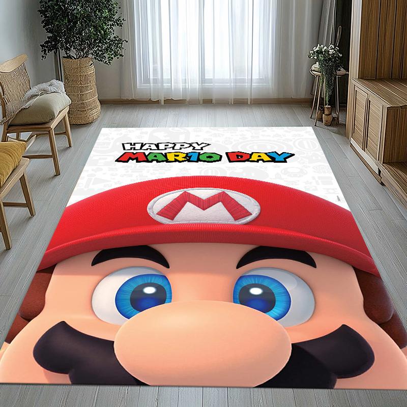 

Retro M-Mario Bros Game Cartoon Living Room Non-Slip Area Rug Soft Carpet for Bedroom Kids Playroom Sofa,Home Decor Doormat Gift 40x60cm