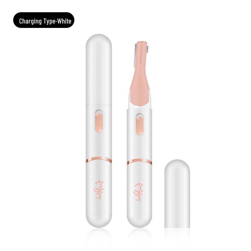 

Перезаряжаемый электрический триммер для бровей с вращающимся лезвием для младенцев With box and charging cable белый/оранжевый