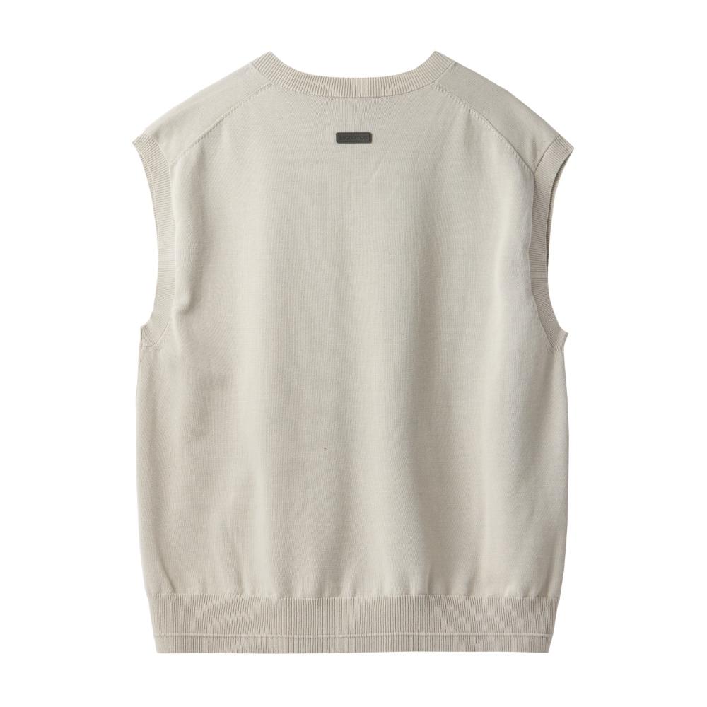 Brompton London Basic Knit Vest - L/Beige (P242Mkt517)