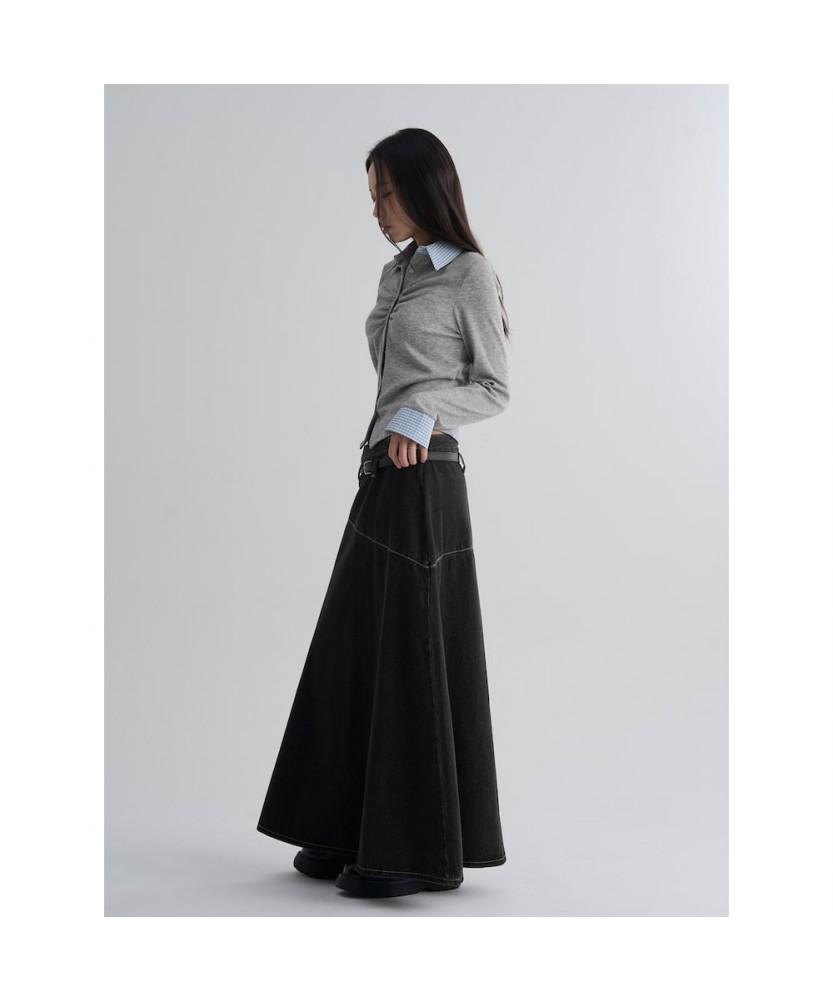 8seconds Belted Denim Skirt Ash
