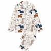 2026 Long Sleeve Cat Pajamas Set Middle-Aged Women Milk Silk Loungewear S-XL