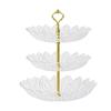Luxury Minimalist Three-Tier Fruit and Snack Display Plate for Hotel and Home Décor