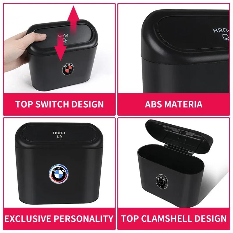 2025 Hot Car Trash Can Portable Hanging Vehicle Waste Case Car Logo For BMW E34 E46 E39 E38 E90 E60 E36 F30 F30 F10 E92 E38 E9