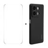 For Xiaomi Redmi Note 13R Pro 5G Silicone Case Straight Edge Phone Cover+9H Glass Protector