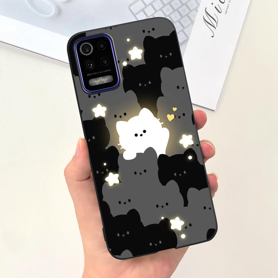 For LG K52 Q52 2020 Phone Case Soft Matte Silicone Capa For LGK52 LGQ52 2020 Funda Goothic Style Cartoon Back Cover Cute Pattern
